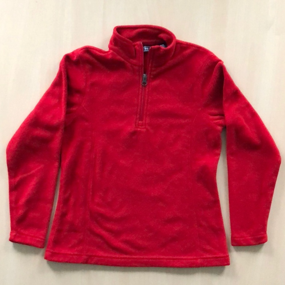 Lands’ End Girls Red Fleece Pullover Size M